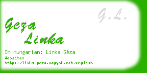 geza linka business card