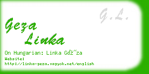 geza linka business card